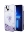 Guess GUHCP14MLFCTPU Apple iPhone 14 Plus / 15 Plus purple hardcase Liquid Glitter Palm Collection