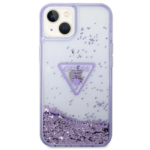 Buy Guess GUHCP14MLFCTPU Apple iPhone 14 Plus / 15 Plus purple hardcase Liquid Glitter Palm Collection - GUE2058 - {ean13} - Home Screen Store Europe