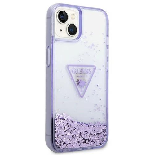 Kup Etui Guess GUHCP14MLFCTPU Apple iPhone 14 Plus / 15 Plus violet/hardcase Liquid Glitter Palm Collection - GUE2058 - {ean13} - Sklep Home Screen