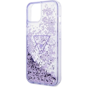 Etui Guess GUHCP14MLFCTPU Apple iPhone 14 Plus / 15 Plus fioletowy/purple hardcase Liquid Glitter Palm Collection