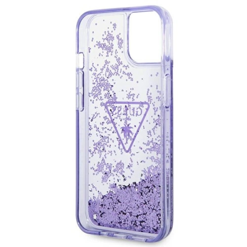 Buy Guess GUHCP14MLFCTPU Apple iPhone 14 Plus / 15 Plus purple hardcase Liquid Glitter Palm Collection - GUE2058 - {ean13} - Home Screen Store Europe