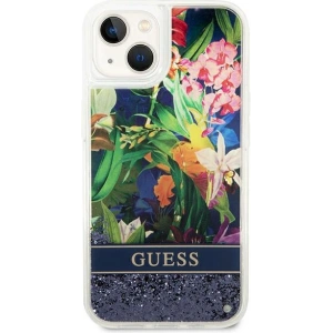 Etui Guess GUHCP14MLFLSB Apple iPhone 14 Plus / 15 Plus niebieski/blue hardcase Flower Liquid Glitter