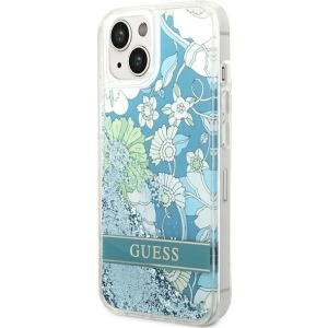 Etui Guess GUHCP14MLFLSN Apple iPhone 14 Plus / 15 Plus zielony/green hardcase Flower Liquid Glitter