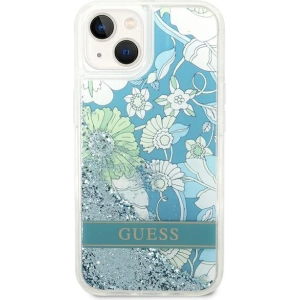 Etui Guess GUHCP14MLFLSN Apple iPhone 14 Plus / 15 Plus zielony/green hardcase Flower Liquid Glitter