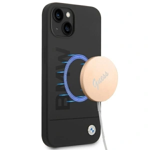 Etui BMW BMHMP14MSLBLBK Apple iPhone 14 Plus / 15 Plus czarny/black hardcase Silicone Signature Logo Magsafe