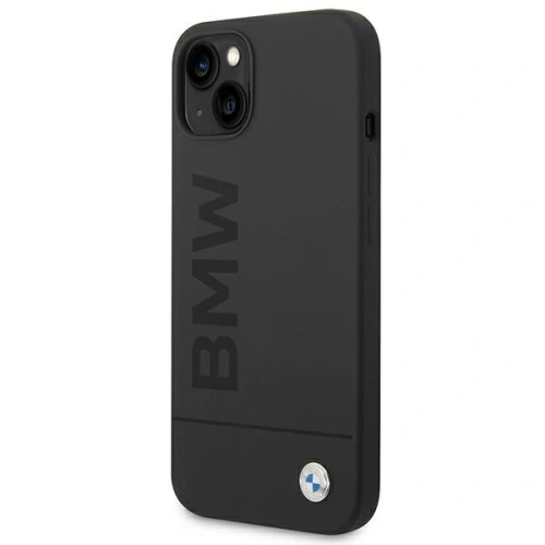 Buy BMW BMHMP14MSLBLBK Apple iPhone 14 Plus / 15 Plus black hardcase Silicone Signature Logo Magsafe - BMW301 - {ean13} - Home Screen Store Europe