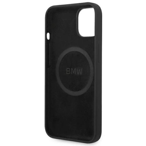 Buy BMW BMHMP14MSLBLBK Apple iPhone 14 Plus / 15 Plus black hardcase Silicone Signature Logo Magsafe - BMW301 - {ean13} - Home Screen Store Europe