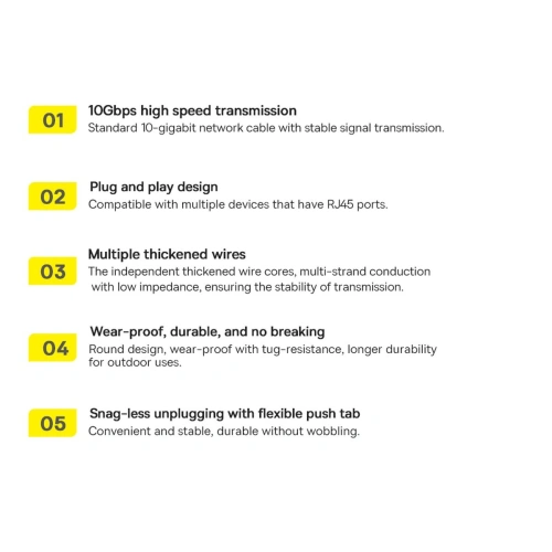 Kup Kabel sieciowy Baseus Speed Seven RJ45 10Gbps 15m czarny - BSU3557 - {ean13} - Sklep Home Screen
