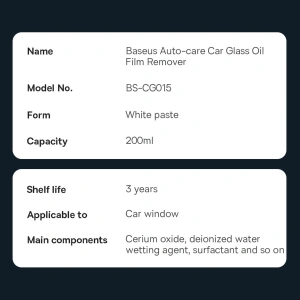 Kup Mleczko do czyszczenia szyb Baseus Auto-care 200ml - BSU3560 - {ean13} - Sklep Home Screen