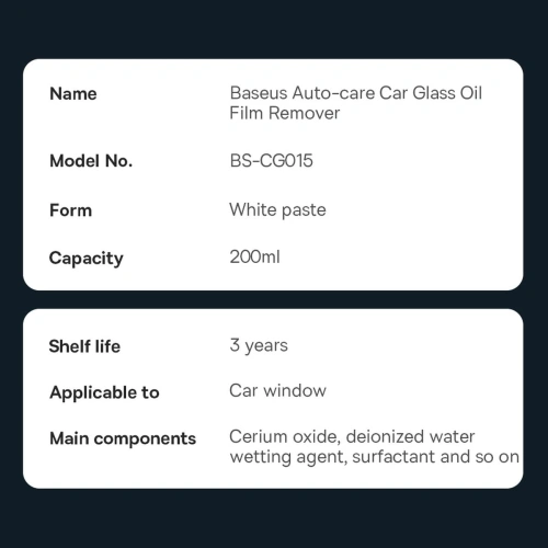 Kup Mleczko de curățare a geamurilor Baseus Auto-care 200ml - BSU3560 - {ean13} - Sklep Home Screen