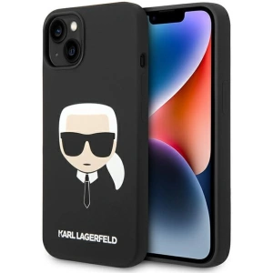Etui Karl Lagerfeld KLHCP14MSLKHBK Apple iPhone 14 Plus / 15 Plus hardcase czarny/black Silicone Karl`s Head