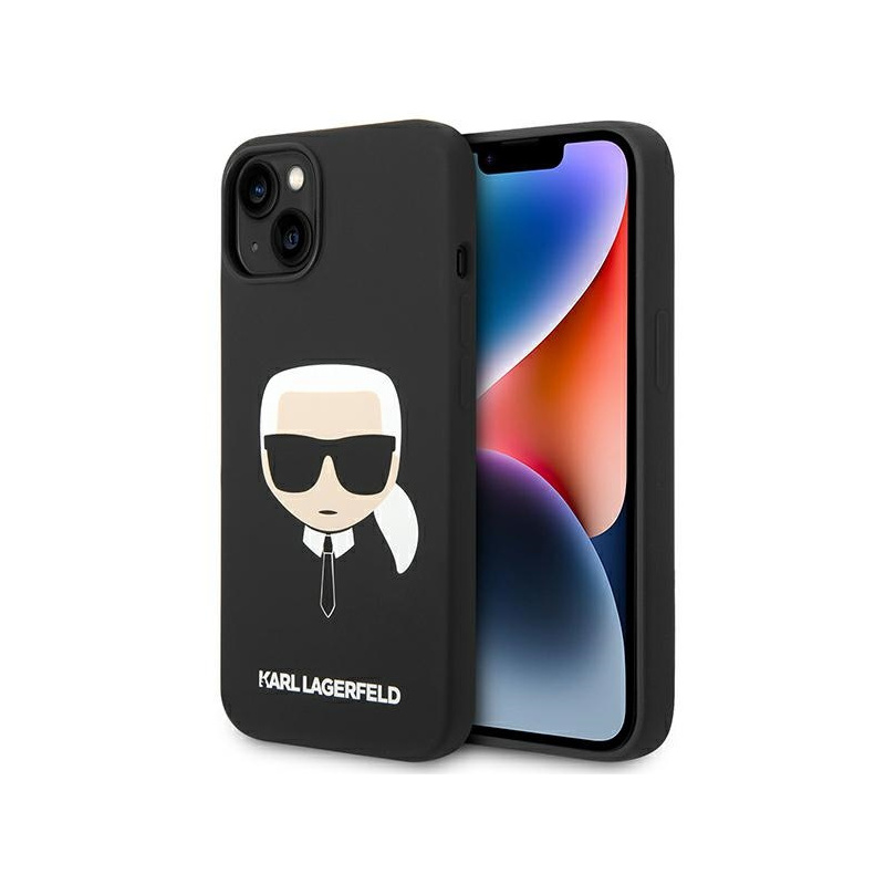Kup Etui Karl Lagerfeld KLHCP14MSLKHBK Apple iPhone 14 Plus hardcase czarny/black Silicone Karl`s Head - 3666339085414 - KLD1075 - Homescreen.pl