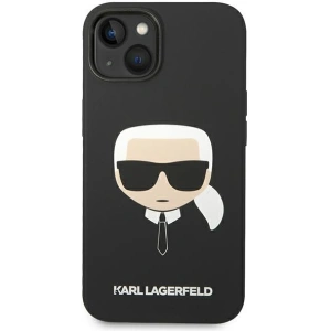 Etui Karl Lagerfeld KLHCP14MSLKHBK Apple iPhone 14 Plus / 15 Plus hardcase czarny/black Silicone Karl`s Head