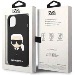 Etui Karl Lagerfeld KLHCP14MSLKHBK Apple iPhone 14 Plus / 15 Plus hardcase czarny/black Silicone Karl`s Head