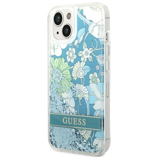 Kup Etui Guess GUHCP14SLFLSN Apple iPhone 14 zelené/green hardcase Flower Liquid Glitter - GUE2063 - {ean13} - Sklep Home Screen
