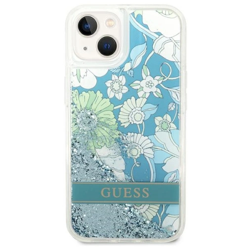 Kup Etui Guess GUHCP14SLFLSN Apple iPhone 14 zöld/green kemény tok Flower Liquid Glitter - GUE2063 - {ean13} - Sklep Home Screen