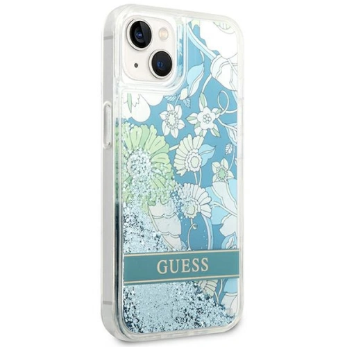Kup Etui Guess GUHCP14SLFLSN Apple iPhone 14 zöld/green kemény tok Flower Liquid Glitter - GUE2063 - {ean13} - Sklep Home Screen