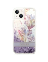 Kup Etui Guess GUHCP14SLFLSU Apple iPhone 14 violet/hardcase cu flori Glitter lichid - GUE2064 - {ean13} - Sklep Home Screen