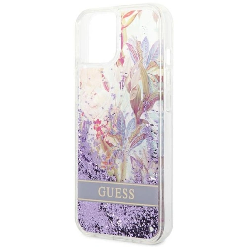 Kup Etui Guess GUHCP14SLFLSU Apple iPhone 14 fialová/purple hardcase Flower Liquid Glitter - GUE2064 - {ean13} - Sklep Home Screen