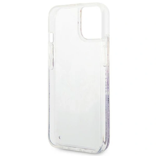 Kup Etui Guess GUHCP14SLFLSU Apple iPhone 14 violet/hardcase cu flori Glitter lichid - GUE2064 - {ean13} - Sklep Home Screen