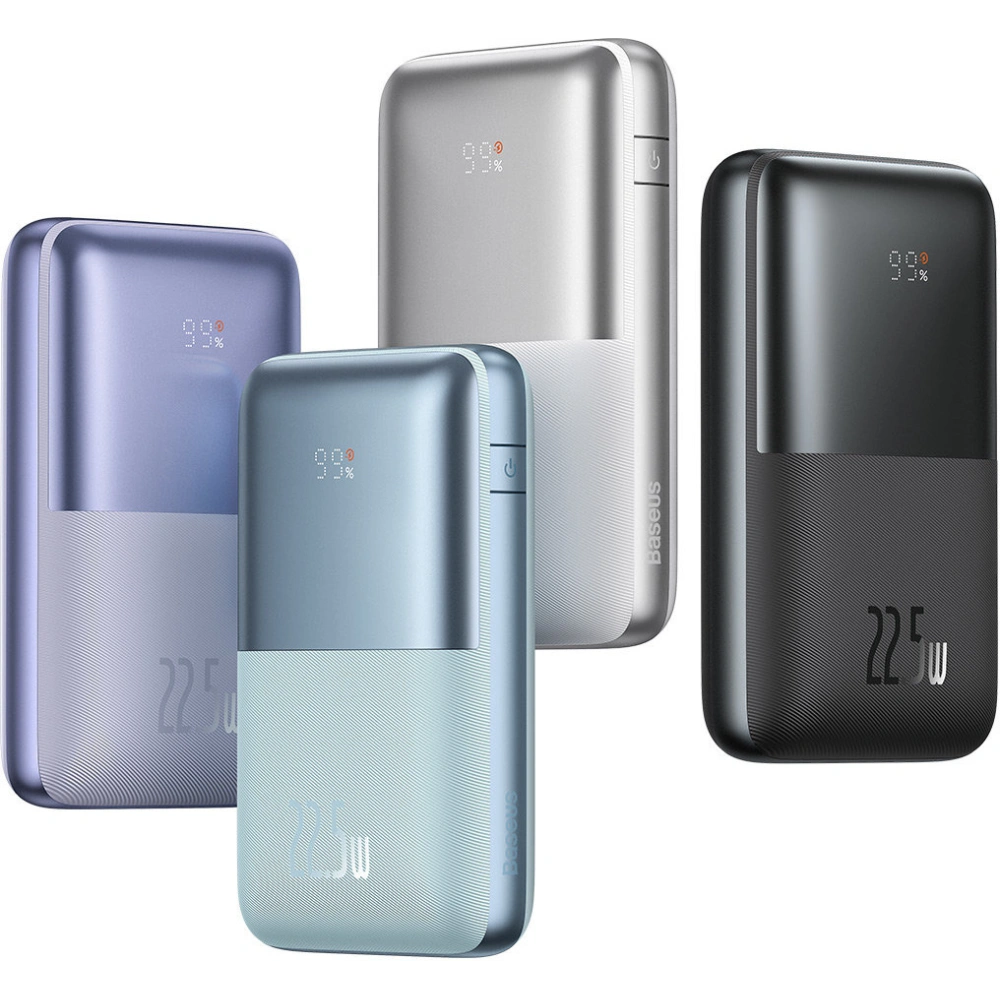 Powerbank Baseus Bipow Pro 20000mAh 22.5W + kabel USB-A - USB-C 3A 0.3m fioletowy