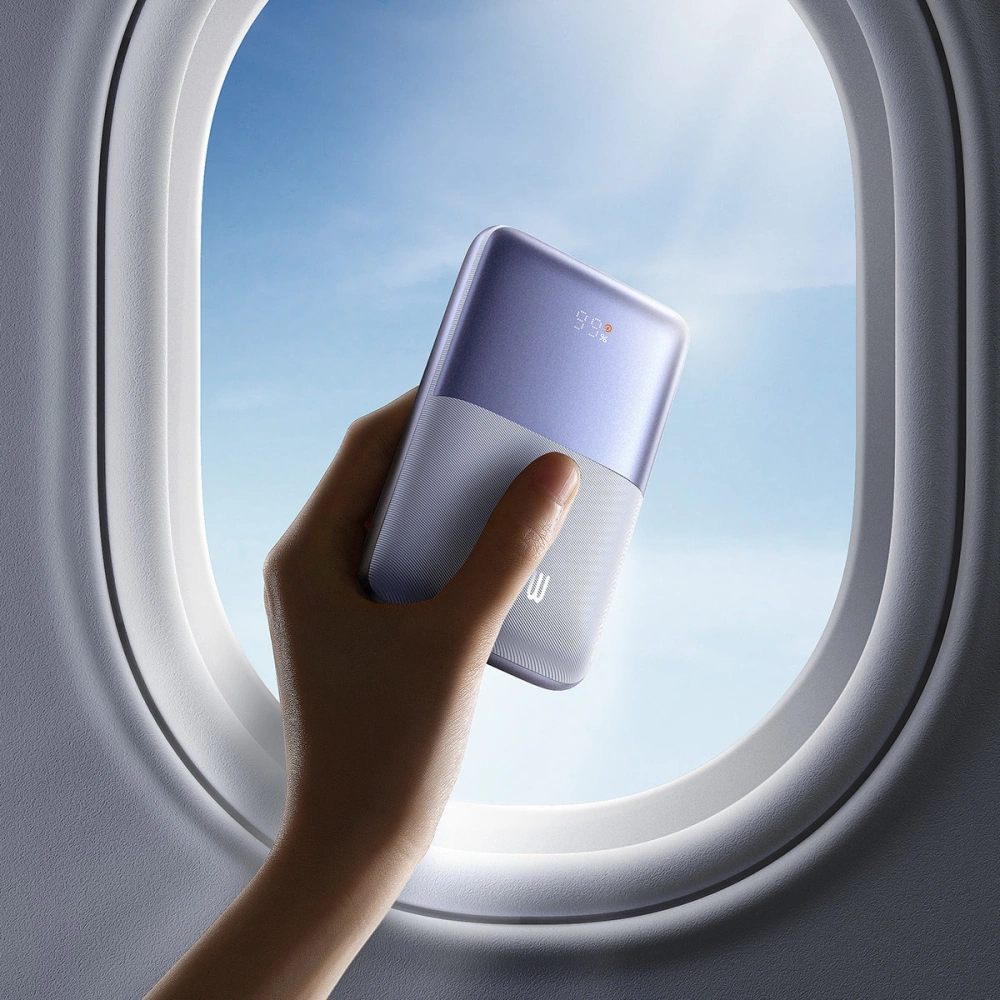 Powerbank Baseus Bipow Pro 20000mAh 22.5W + kabel USB-A - USB-C 3A 0.3m fioletowy