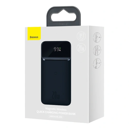 Kup Powerbank Baseus Magnetic 10000mAh 20W Overseas Edition + cablu USB-A - USB-C albastru închis - BSU3563 - {ean13} - Sklep Home Screen
