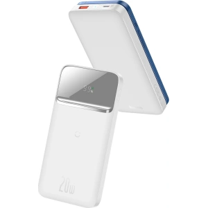 Powerbank Baseus Magnetic 10000mAh 20W Overseas Edition + kabel USB-A - USB-C biały