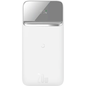 Powerbank Baseus Magnetic 10000mAh 20W Overseas Edition + kabel USB-A - USB-C biały