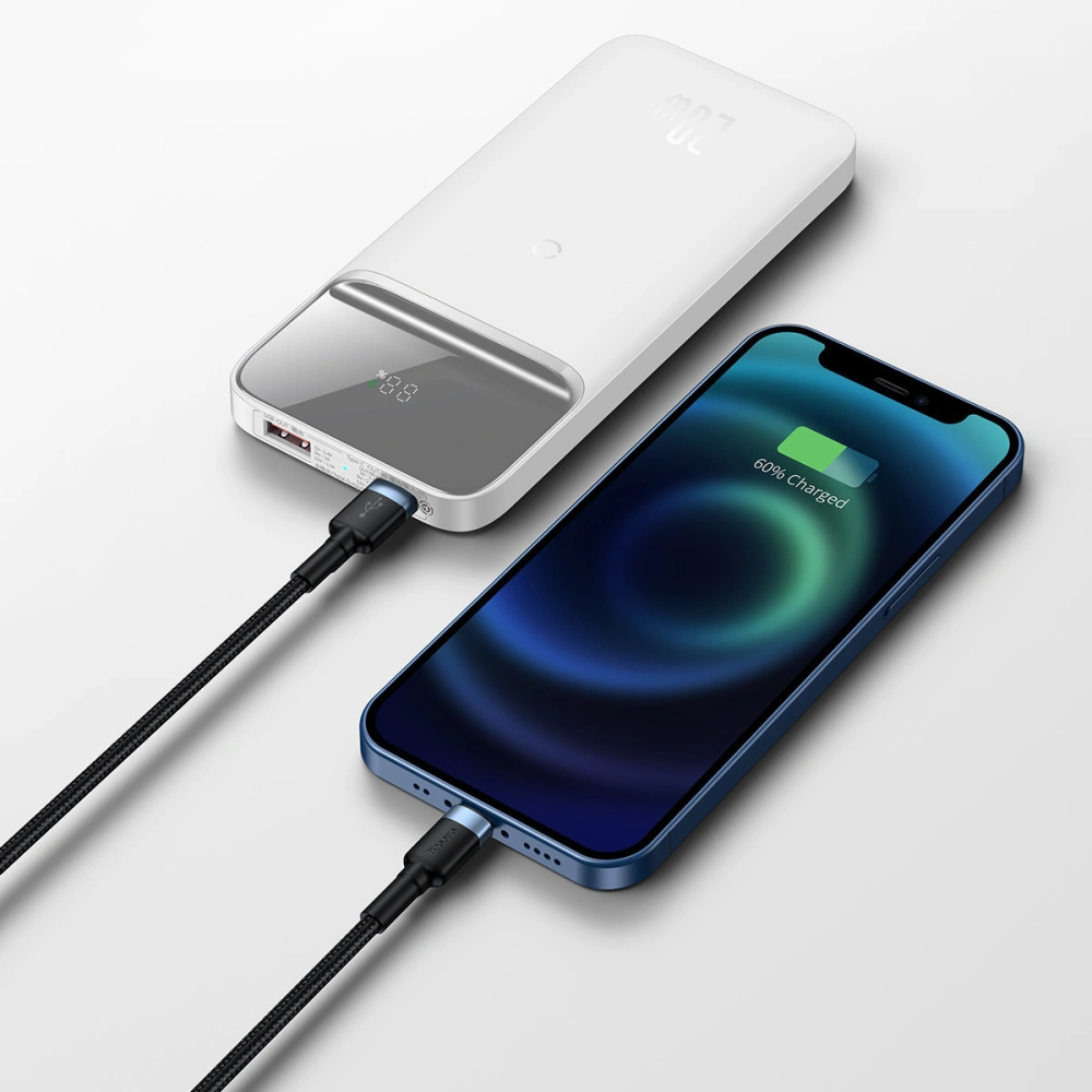 Powerbank Baseus Magnetic 10000mAh 20W Overseas Edition + kabel USB-A - USB-C biały