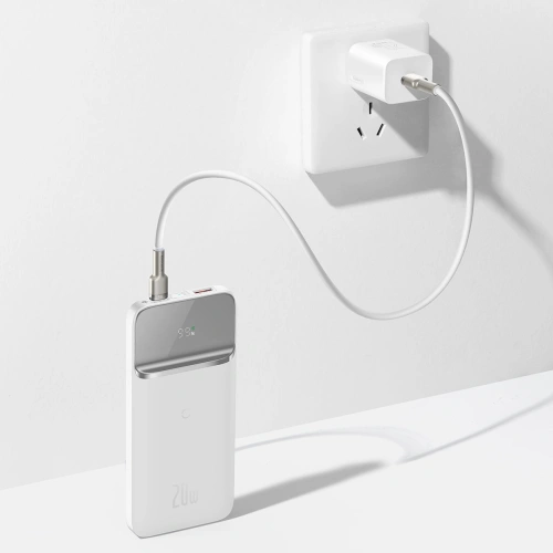 Kup Powerbank Baseus Magnetic 10000mAh 20W Overseas Edition + kabel USB-A - USB-C biały - BSU3564 - {ean13} - Sklep Home Screen