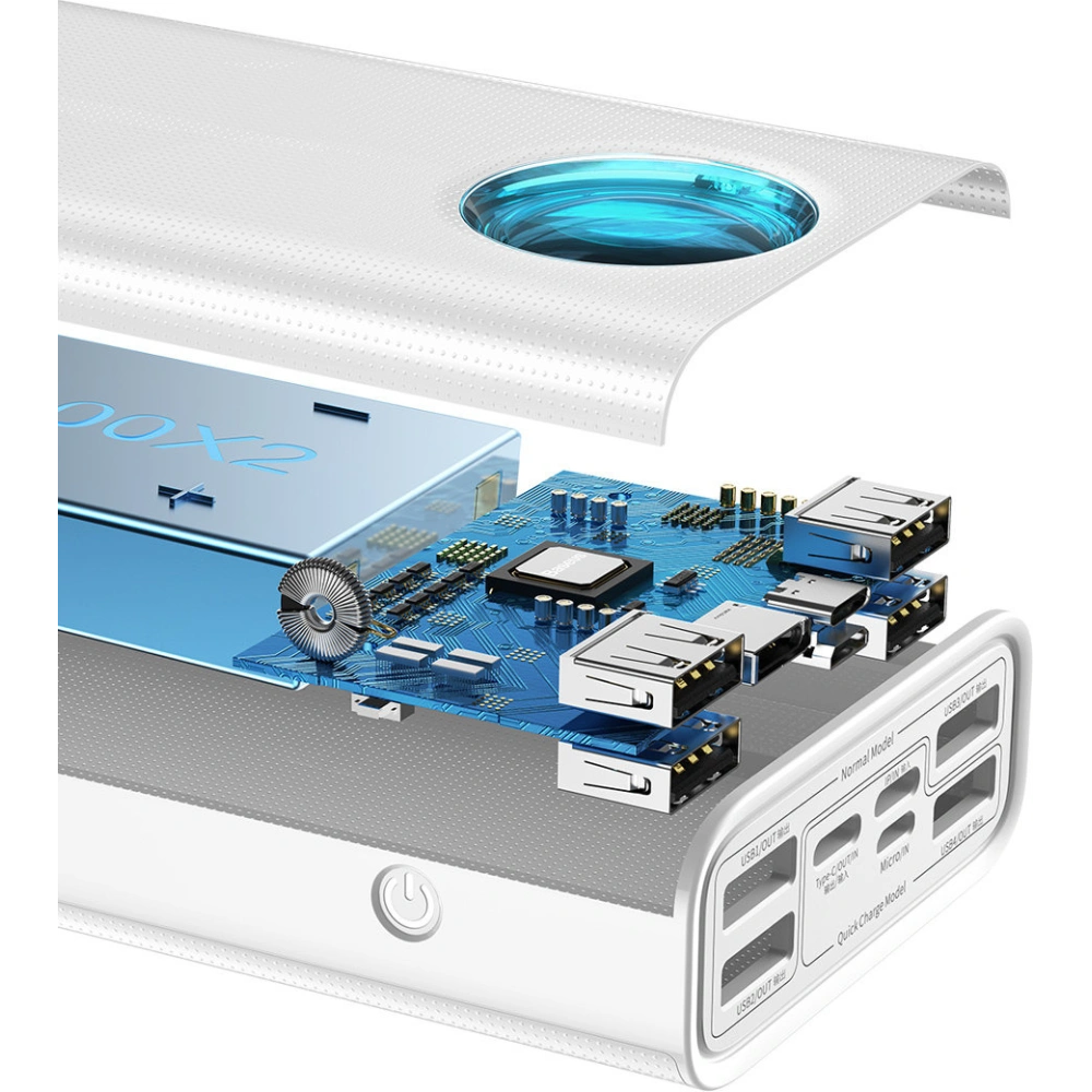 Powerbank Baseus Amblight 65W 30000mAh Overseas Edition biały