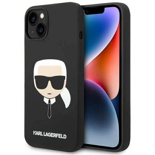Kup Etui Karl Lagerfeld KLHCP14SSLKHBK Apple iPhone 14 hardcase negru/black Silicon Karl`s Head - KLD1078 - {ean13} - Sklep Home Screen