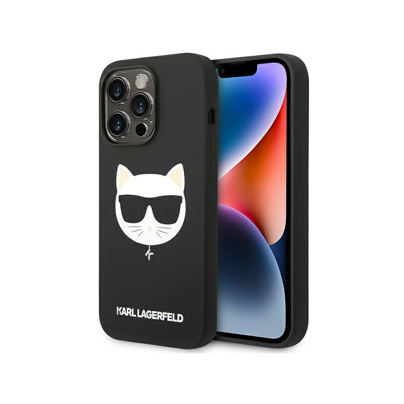 Kup Etui Karl Lagerfeld KLHMP14LSLCHBK Apple iPhone 14 Pro hardcase czarny/black Silicone Choupette Head Magsafe - 3666339077938 - KLD1081 - Homescreen.pl