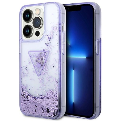 Kup Etui Guess GUHCP14XLFCTPU Apple iPhone 14 Pro Max violet/culoare purpurie hardcase Liquid Glitter Palm Collection - GUE2066 - {ean13} - Sklep Home Screen
