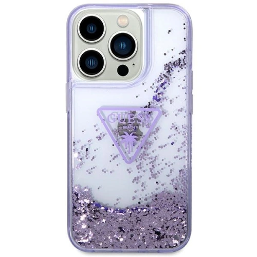 Kup Etui Guess GUHCP14XLFCTPU Apple iPhone 14 Pro Max fioletowy/purple hardcase Liquid Glitter Palm Collection - GUE2066 - {ean13} - Sklep Home Screen