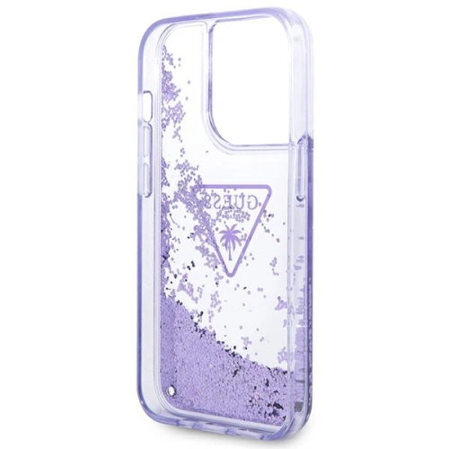 Kup Etui Guess GUHCP14XLFCTPU Apple iPhone 14 Pro Max fioletowy/purple hardcase Liquid Glitter Palm Collection - GUE2066 - {ean13} - Sklep Home Screen