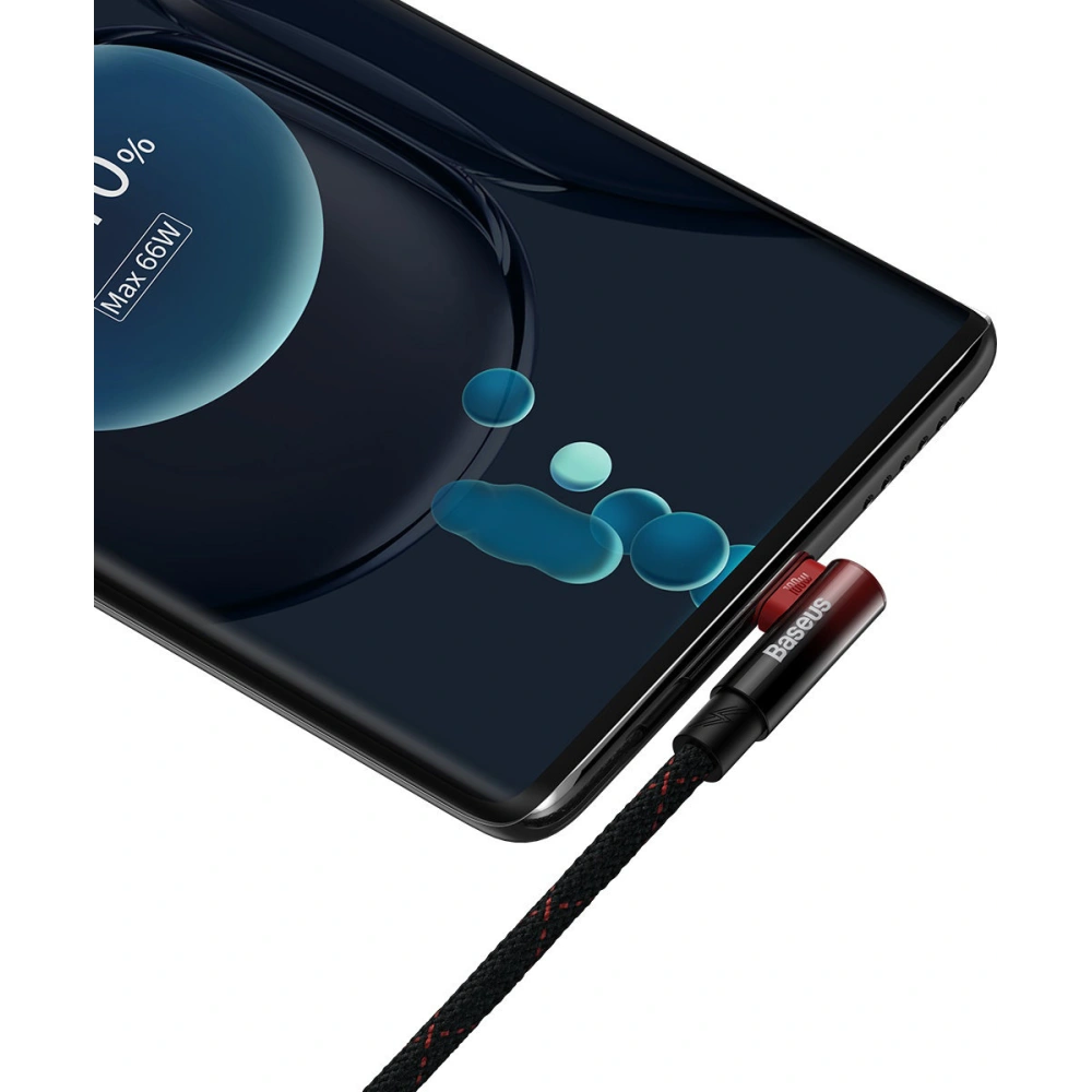 Kabel kątowy Baseus MVP 2 Elbow USB-A - USB-C 2m PD 100W 5A czerwony