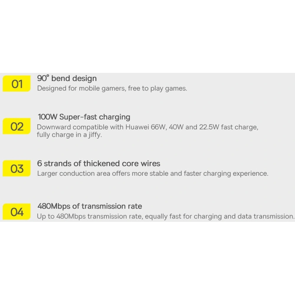 Kabel kątowy Baseus MVP 2 Elbow USB-A - USB-C 2m PD 100W 5A czerwony