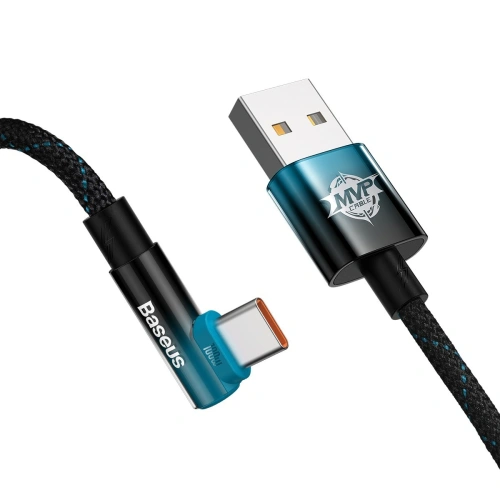 Kup Kabel unghiular Baseus MVP 2 Elbow USB-A - USB-C 2m PD 100W 5A albastru - BSU3568 - {ean13} - Sklep Home Screen