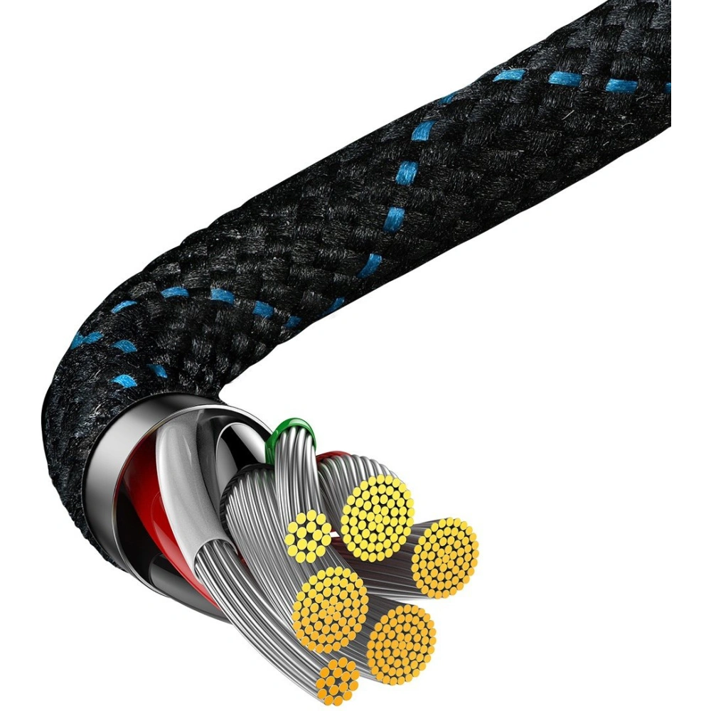 Kabel kątowy Baseus MVP 2 Elbow USB-A - USB-C 2m PD 100W 5A niebieski