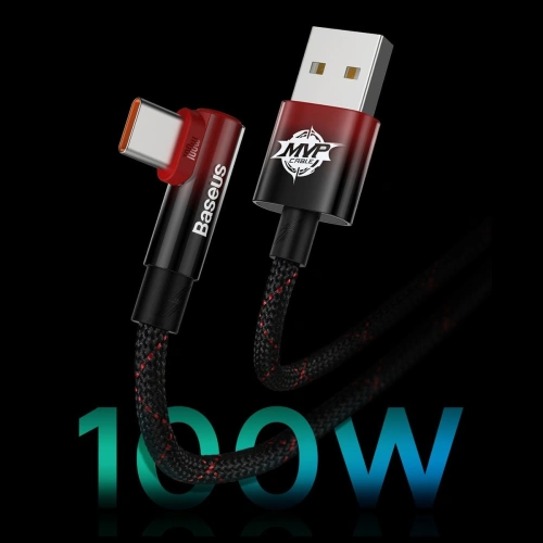 Kup Kabel unghiular Baseus MVP 2 Elbow USB-A - USB-C 2m PD 100W 5A albastru - BSU3568 - {ean13} - Sklep Home Screen