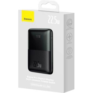 Powerbank Baseus Bipow Pro 20000mAh 22.5W + kabel USB-A - USB-C 3A 0.3m czarny
