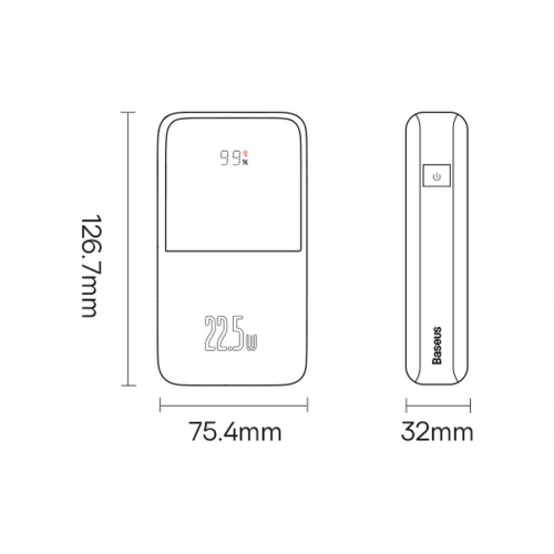 Kup Powerbank Baseus Bipow Pro 20000mAh 22.5W + kabel USB-A - USB-C 3A 0.3m černý - BSU3570 - {ean13} - Sklep Home Screen