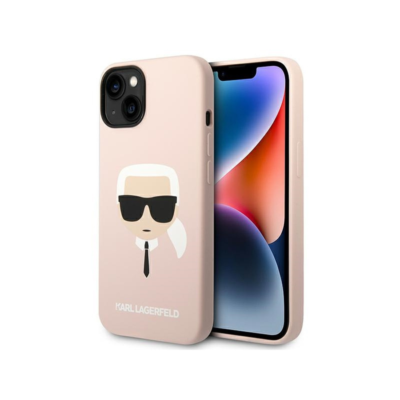 Kup Etui Karl Lagerfeld KLHMP14MSLKHLP Apple iPhone 14 Plus hardcase jasnoróżowy/light pink Silicone Karl`s Head Magsafe - 3666339078041 - KLD1084 - Homescreen.pl