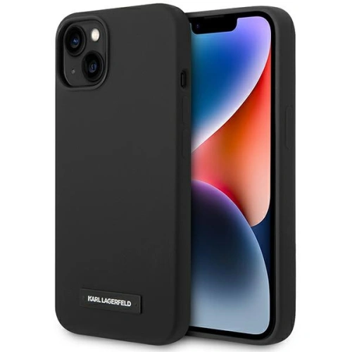 Kup Case Karl Lagerfeld KLHMP14MSLMP1K Apple iPhone 14 Plus / 15 Plus Hardcase schwarz/black Silikonplakette Magsafe - KLD1085 - {ean13} - Sklep Home Screen