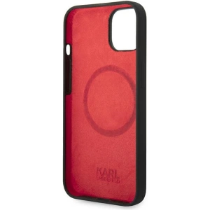 Etui Karl Lagerfeld KLHMP14MSLMP1K Apple iPhone 14 Plus / 15 Plus hardcase czarny/black Silicone Plaque Magsafe