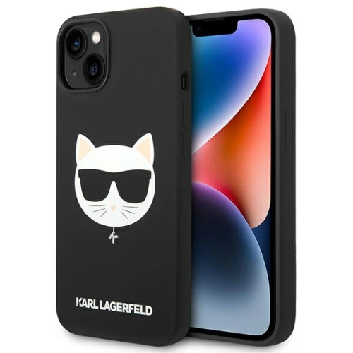 Kup Etui Karl Lagerfeld KLHMP14SSLCHBK Apple iPhone 14 hardcase negru/black Silicon Choupette Head Magsafe - KLD1086 - {ean13} - Sklep Home Screen