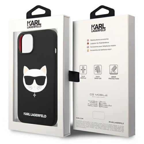 Kup Etui Karl Lagerfeld KLHMP14SSLCHBK Apple iPhone 14 hardcase negru/black Silicon Choupette Head Magsafe - KLD1086 - {ean13} - Sklep Home Screen