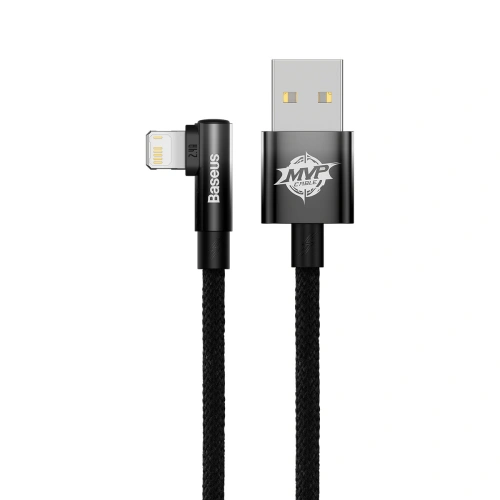 Kup Cablul unghiular Baseus MVP 2 USB-A - Lightning 2m 2.4A negru - BSU3573 - {ean13} - Sklep Home Screen
